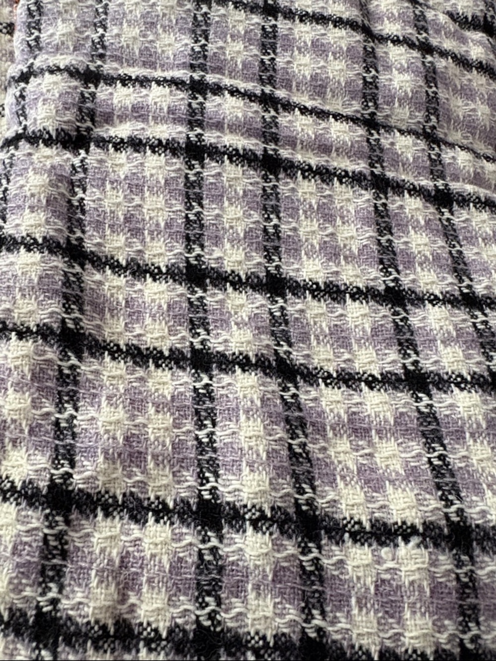 Lilac Plaid Bouclé Fabric 2.75 metres